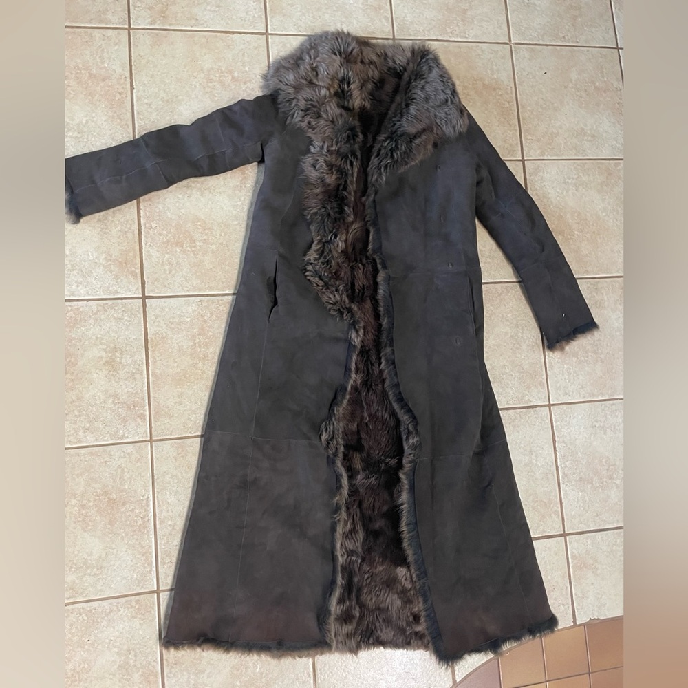 Joseph Brown Trench Coat 100% Lambskin, made in France, Reversible, Extra Warm